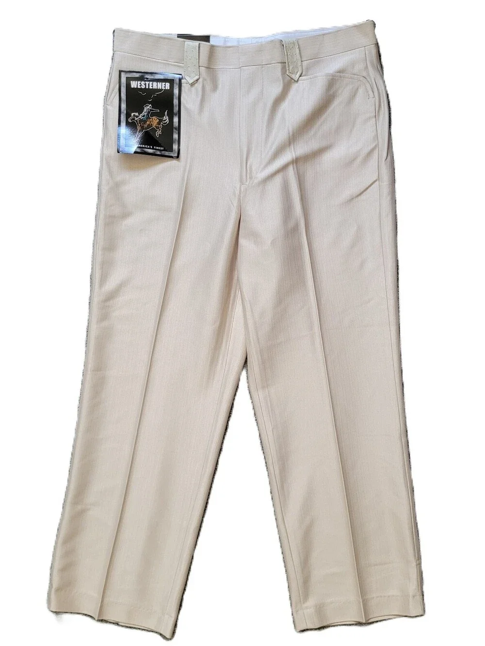 Westerner Men's 38x30 Beige Western Dress Pants High Rise NEW Vintage